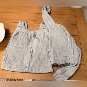ALO Grey Muse Hoodie & Jogger Set
